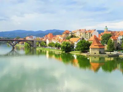 Skyline view of Maribor city, Slovenia