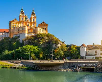Famous Melk abbey in Wachau valley, Austria
