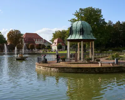 Historische Kuranlagen in der Goethestadt Bad Lauchstädt, Saalekreis, Sachsen-Anhalt, Deutschland